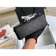 Chanel Mini Flap Bag Gold-tone Metal Caviar Leather Black Size 20cm - 3