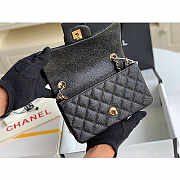 Chanel Mini Flap Bag Gold-tone Metal Caviar Leather Black Size 20cm - 2