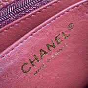 Chanel Mini Flap Bag Gold-tone Metal Caviar Leather Burgundy Size 20cm - 2