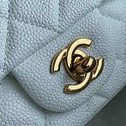 Chanel Mini Flap Bag Gold-tone Metal Caviar Leather White Size 20cm - 3