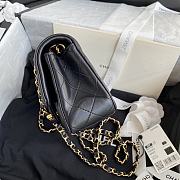 Chanel Lambskin Mini Flap Bag Gold-Tone Metal Black Size 20cm - 6