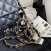 Chanel Lambskin Mini Flap Bag Gold-Tone Metal Black Size 20cm - 3