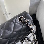 Chanel Lambskin Mini Flap Bag Silver-Tone Metal Black Size 20cm - 6