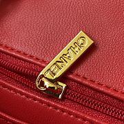 Chanel Lambskin Mini Flap Bag Gold-Tone Metal Red Size 20cm - 4