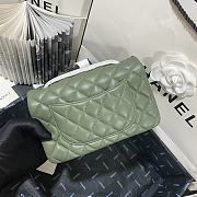 Chanel Lambskin Mini Flap Bag Silver-Tone Metal Light Green Size 20cm - 5