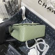 Chanel Lambskin Mini Flap Bag Silver-Tone Metal Light Green Size 20cm - 6