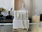 Chanel Lambskin Mini Flap Bag Gold-Tone Metal White Size 20cm - 5