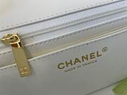 Chanel Lambskin Mini Flap Bag Gold-Tone Metal White Size 20cm - 3