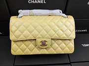 Chanel Mini Flap Bag Gold-tone Metal Caviar Leather Yellow Size 25cm - 6