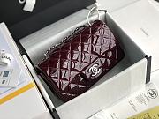 Chanel CF Big Mini Patent Leather Small Bag Red Wine (Sliver lock) 1116 Size 20 - 1