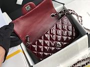 Chanel CF Big Mini Patent Leather Small Bag Red Wine (Sliver lock) 1116 Size 20 - 3