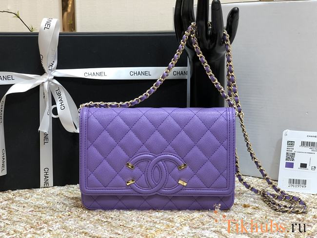 Chanel WOC 84448 Purple Size 19.5 × 3.5 × 12 cm - 1