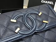 Chanel CC Small Wallet Navy Blue 84447 Size 15 cm - 3