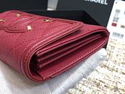 Chanel CC Small Wallet Red Wine 84447 Size 15 cm - 3