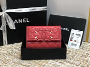 Chanel CC Small Wallet Red 84447 Size 15 cm - 1