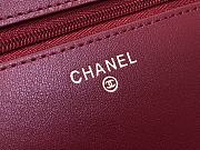 Chanel WOC 84448 Red Wine Size 19.5 × 3.5 × 12 cm - 3