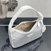Prada Satin mini-bag with artificial crystals White Size 22 x 12 x 6 cm - 6