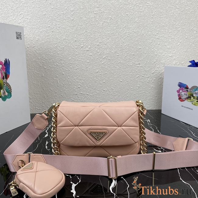 Prada Three-In-One Female Bag Pink 1BD292 Size 21 x 16 x 7 cm - 1