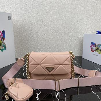 Prada Three-In-One Female Bag Pink 1BD292 Size 21 x 16 x 7 cm