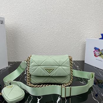 Prada Three-In-One Female Bag Green 1BD292 Size 21 x 16 x 7 cm