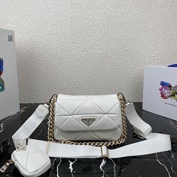 Prada Three-In-One Female Bag White 1BD292 Size 21 x 16 x 7 cm
