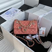 Chanel Flap Bag Lambskin Pink AS2326 Size 20 x 12 x 6 cm - 1