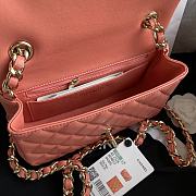 Chanel Flap Bag Lambskin Pink AS2326 Size 20 x 12 x 6 cm - 4