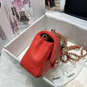Chanel Flap Bag Lambskin Orange AS2326 Size 20 x 12 x 6 cm - 2