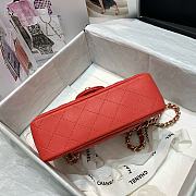 Chanel Flap Bag Lambskin Orange AS2326 Size 20 x 12 x 6 cm - 3