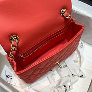 Chanel Flap Bag Lambskin Orange AS2326 Size 20 x 12 x 6 cm - 4