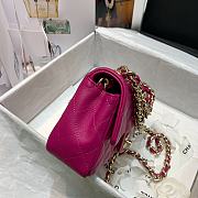 Chanel Flap Bag Lambskin Dark Pink AS2326 Size 20 x 12 x 6 cm - 2