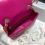 Chanel Flap Bag Lambskin Dark Pink AS2326 Size 20 x 12 x 6 cm - 3