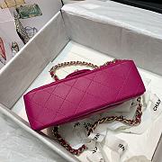 Chanel Flap Bag Lambskin Dark Pink AS2326 Size 20 x 12 x 6 cm - 5