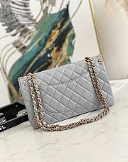 Chanel Flap Bag Gold Bling Harware Grey Size 25.5 cm - 2