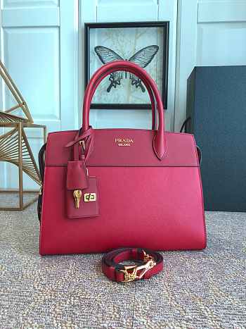 Prada Calf Leather Pink Handbag IBA046 Size 30 x 22 cm