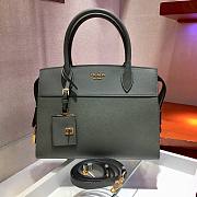 Prada Calf Leather Green Handbag IBA046 Size 30 x 22 cm - 1