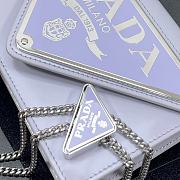 Prada Large Triangle Flip Cover Bag Purple 1BH189 Size 17 x 9.5 x 3.5 cm - 6