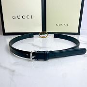 Gucci Belt Gold GC Logo Black - 4