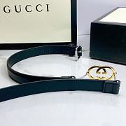 Gucci Belt Gold GC Logo Black - 5