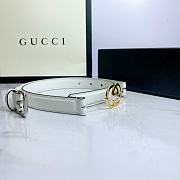 Gucci Belt Gold GC Logo White - 6