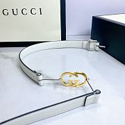 Gucci Belt Gold GC Logo White - 5