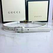 Gucci Belt Gold GC Logo White - 2