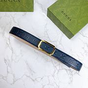 Gucci Belt 403941 Blue Size 3.5 cm - 3