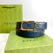 Gucci Belt 403941 Blue Size 3.5 cm - 2