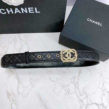 Chanel Belt Gold CC Buckle White 3 cm 02