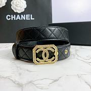 Chanel Belt Gold CC Buckle White 3 cm 02 - 4