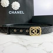 Chanel Belt Gold CC Buckle White 3 cm 02 - 3