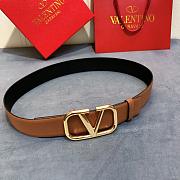 Valentino Belt Vlogo Brown Size 4 cm - 3