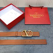 Valentino Belt Vlogo Brown Size 4 cm - 6