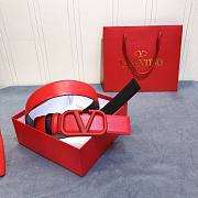 Valentino Belt Vlogo Red Size 4 cm - 6